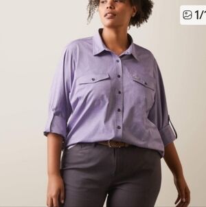 Ariat Rebar Long Sleeve Shirt, Size S/P, Color Purple
